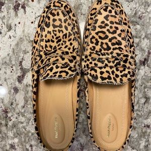 Hushpuppies leopard loafers, size womens 11